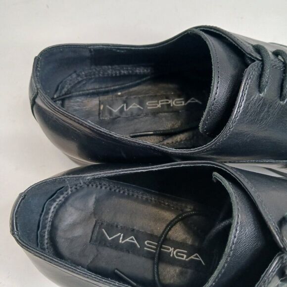 Via Spiga Thaman Men\'s Dress Shoes size 8M Oxford Black Leather main image 5
